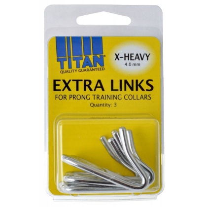 Titan Extra Links for Prong Training Collars - X-Heavy (4.0 mm) - 3 Count