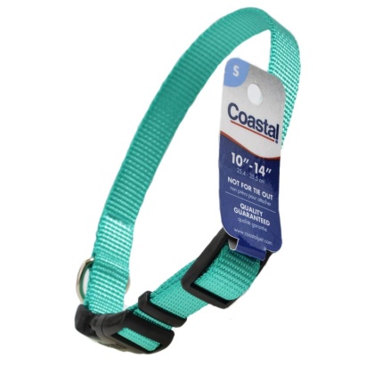 Coastal Pet Teal Nylon Tuff Dog Collar - 10-14\