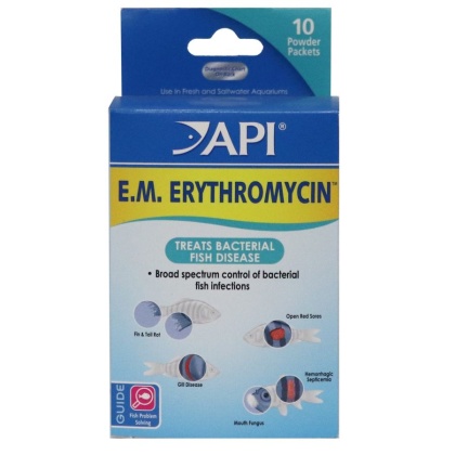 API E.M. Erythromycin Powder - 10 Packets - (200 mg Each)