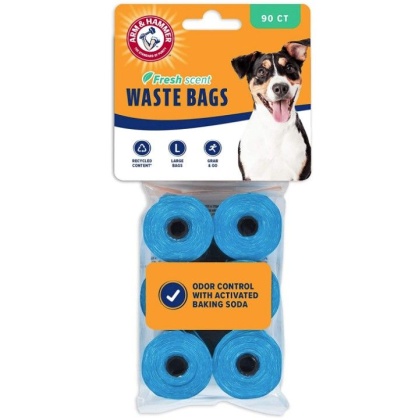Arm and Hammer Dog Waste Refill Bags Fresh Scent Blue - 90 count