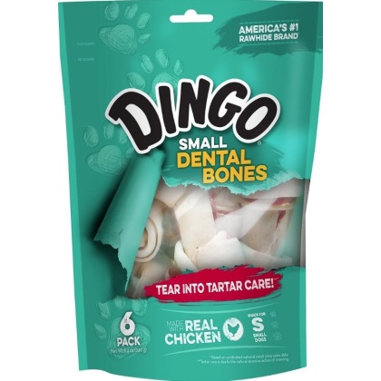 Dingo Dental Bone Chicken & Rawhide Dental Chew - Small - 4\