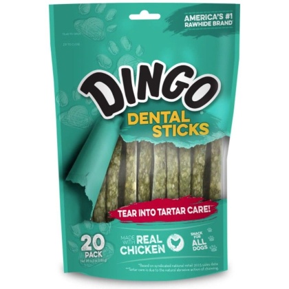 Dingo Dental Sticks for Tartar Control - 20 Pack