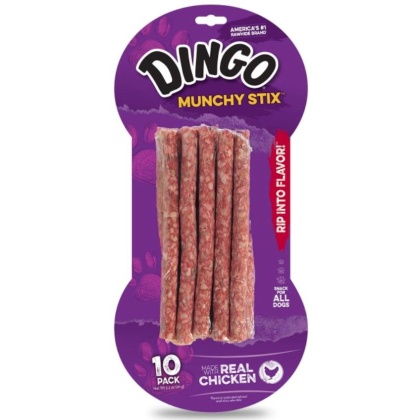 Dingo Muchy Stix Chicken & Munchy Rawhide Chew - 10 Pack