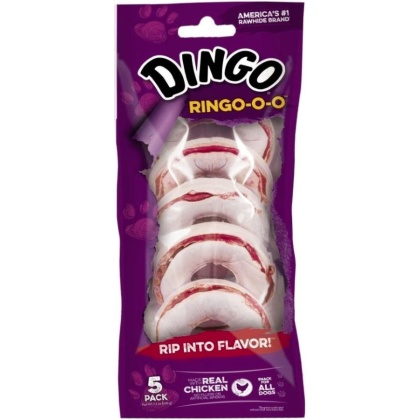 Dingo Ringo-o-o Meat & Rawhide Chew - 2.75\