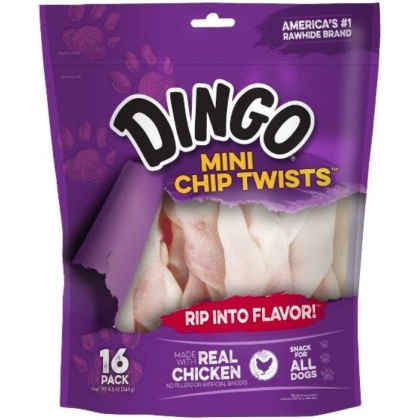 Dingo Chip Twists Meat & Rawhide Chew - Regular 6\