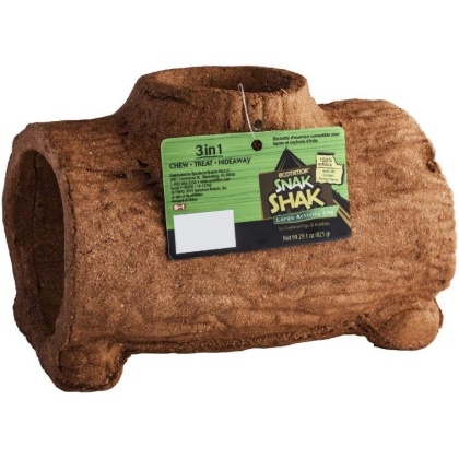 Ecotrition 3 in 1 Edible Snack Shak Activity Log - Large Log (Guinea Pig & Rabbit)