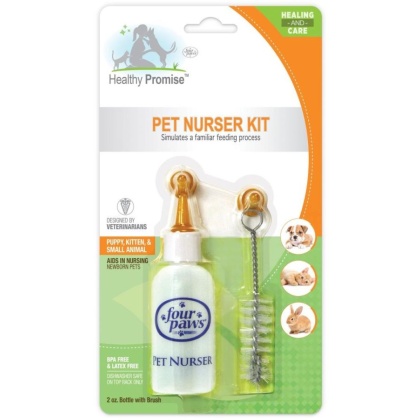 Four Paws Pet Nurser Bottle with Brush Kit - 2 oz Bottle