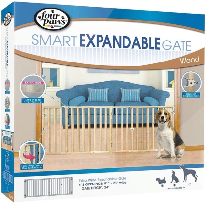 Four Paws Extra Wide Wood Safety Gate - 53\