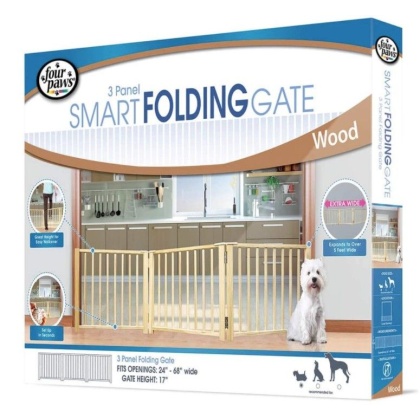 Four Paws Free Standing Gate for Small Pets - 3 Panel (For openings 24\