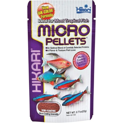Hikari Micro Pellets for Tetras, Barbs & Small Fish - 0.77 oz