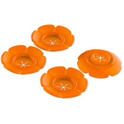 More Birds Replacment Orange Bee Guard for Oriole Feeder - 4 count