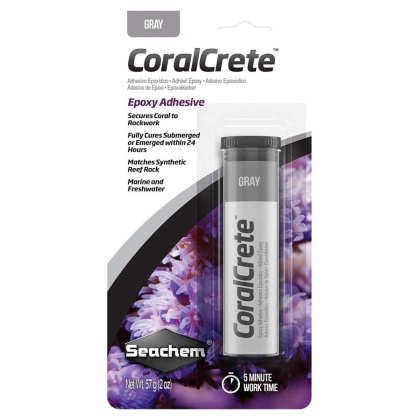 Seachem CoralCrete Gray Epoxy Adhesive - 2 oz