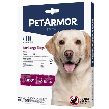 PetArmor Flea and Tick Treatment for Large Dogs (45-88 Pounds) - 3 count