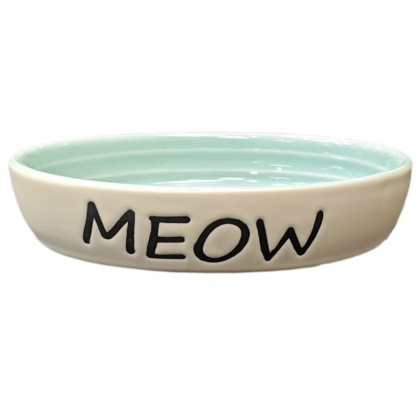 Spot Oval Green Meow Dish 6\