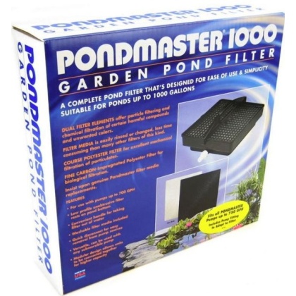 Pondmaster 1000 Garden Pond Filter Only - 700 GPH - Up to 1,000 Gallons