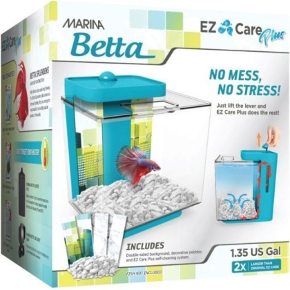 Marina Betta EZ Care Plus Aquarium Kit - 1.35 gallon - Blue