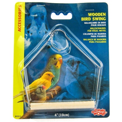 Living World Wood Perch Bird Swings - 4\