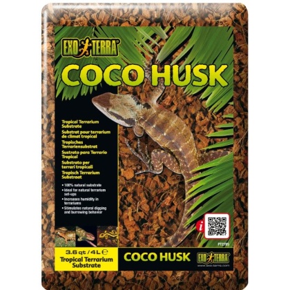 Exo Terra Coco Husk Coconut Fiber Bedding for Reptile Terrariums - 4 qt