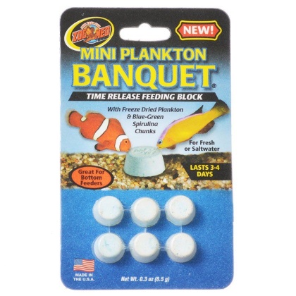 Zoo Med Plankton Banquet Fish Feeding Block - Mini - 6 Pack