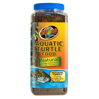 Zoo Med Natural Aquatic Turtle Food - Hatchling Formula (Pellets) - 15 oz