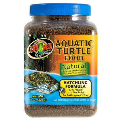 Zoo Med Natural Aquatic Turtle Food - Hatchling Formula (Pellets) - 8 oz