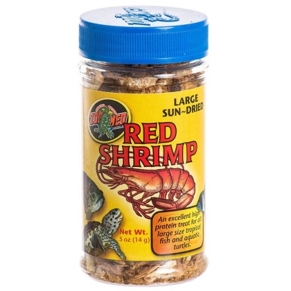 Zoo Med Large Sun-Dried Red Shrimp - 0.5 oz