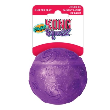 Kong Squeezz Crackle Ball Dog Toy - Medium Ball