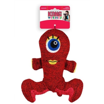 KONG Woozles Sqeaking Dog Toy Medium Red - 1 count