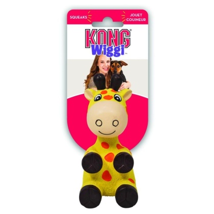 Kong Wiggi Giraffe Dog Toy - Large - 1 Pack