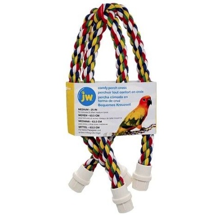 JW Pet Flexible Multi-Color Cross Rope Perch 25\