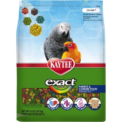 Kaytee Exact Rainbow Daily Diet - Parrot & Conure - 4 lbs