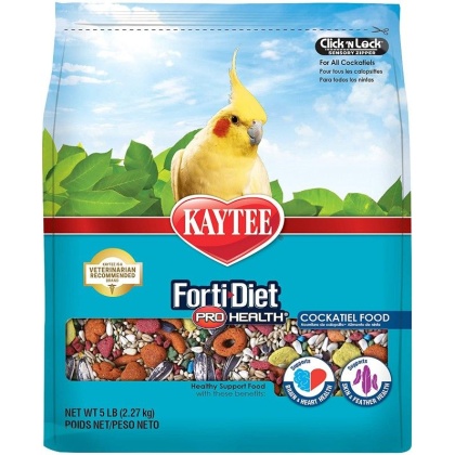 Kaytee Forti-Diet Pro Health Cockatiel Food - 5 lbs