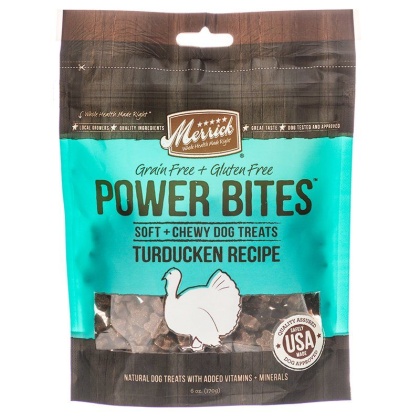 Merrick Power Bites Soft & Chewy Dog Treats - Turducken Recipe - 6 oz