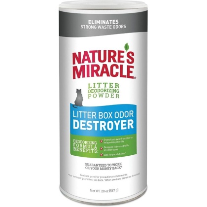 Nature\'s Miracle Just For Cats Litter Box Odor Destroyer - Deodorizing Powder - 20 oz