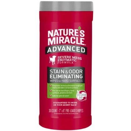 Pioneer Pet Nature\'s Miracle Advanced Stain and Odor Eliminating Wipes for Hard Surfaces - 30 count