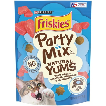 Friskies Party Mix Naturals Cat Treats Real Tuna - 6 oz