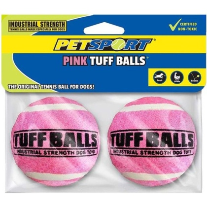 Petsport Tuff Ball Dog Toy Pink - 2 count