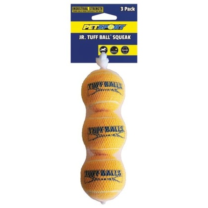 Petsport Jr. Tuff Ball Squeak Dog Toy - 3 Pack