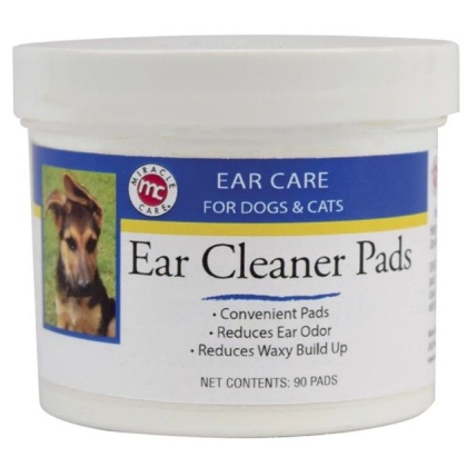 Miracle Care Ear Cleaner Pads for Dogs and Cats - 90 count