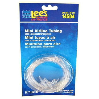 Lees Mini Airline Tubing with 4 Connectors - 6\' Long Tube (.09\
