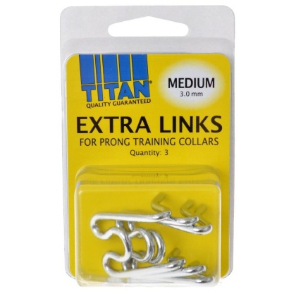 Titan Extra Links for Prong Training Collars - Medium (3.0 mm) - 3 Count