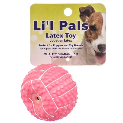 Lil Pals Latex Mini Volleyball for Dogs - Pink - 2