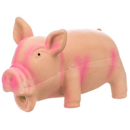 Rascals Latex Grunting Pig Dog Toy - Pink - 6.25