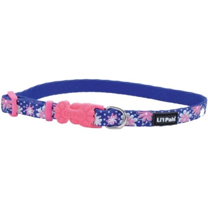 Li'L Pals Reflective Collar - Flowers with Dots - 8-12