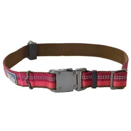 K9 Explorer Berry Red Reflective Adjustable Dog Collar - 18\