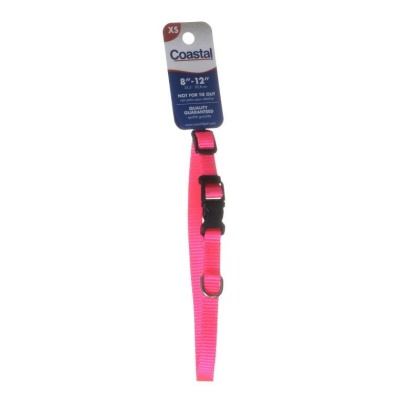 Tuff Collar Nylon Adjustable Collar - Neon Pink - 8\