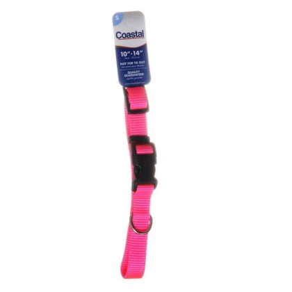 Tuff Collar Nylon Adjustable Collar - Neon Pink - 10