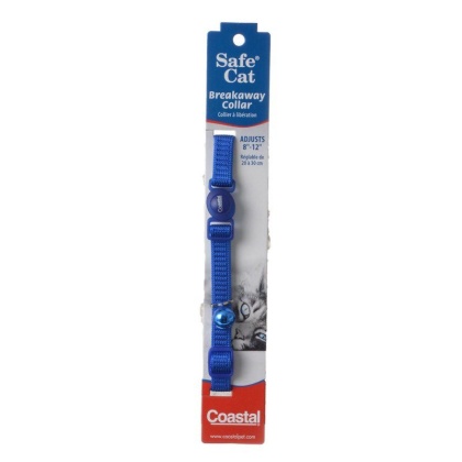 Coastal Pet Safe Cat Nylon Adjustable Breakaway Collar - Blue - 8
