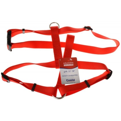 Tuff Collar Nylon Adjustable Harness - Red - Large (Girth Size 22