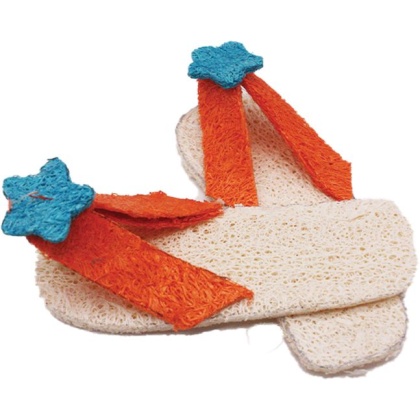AE Cage Company Nibbles Flip Flops Loofah Chew Toy - 2 count